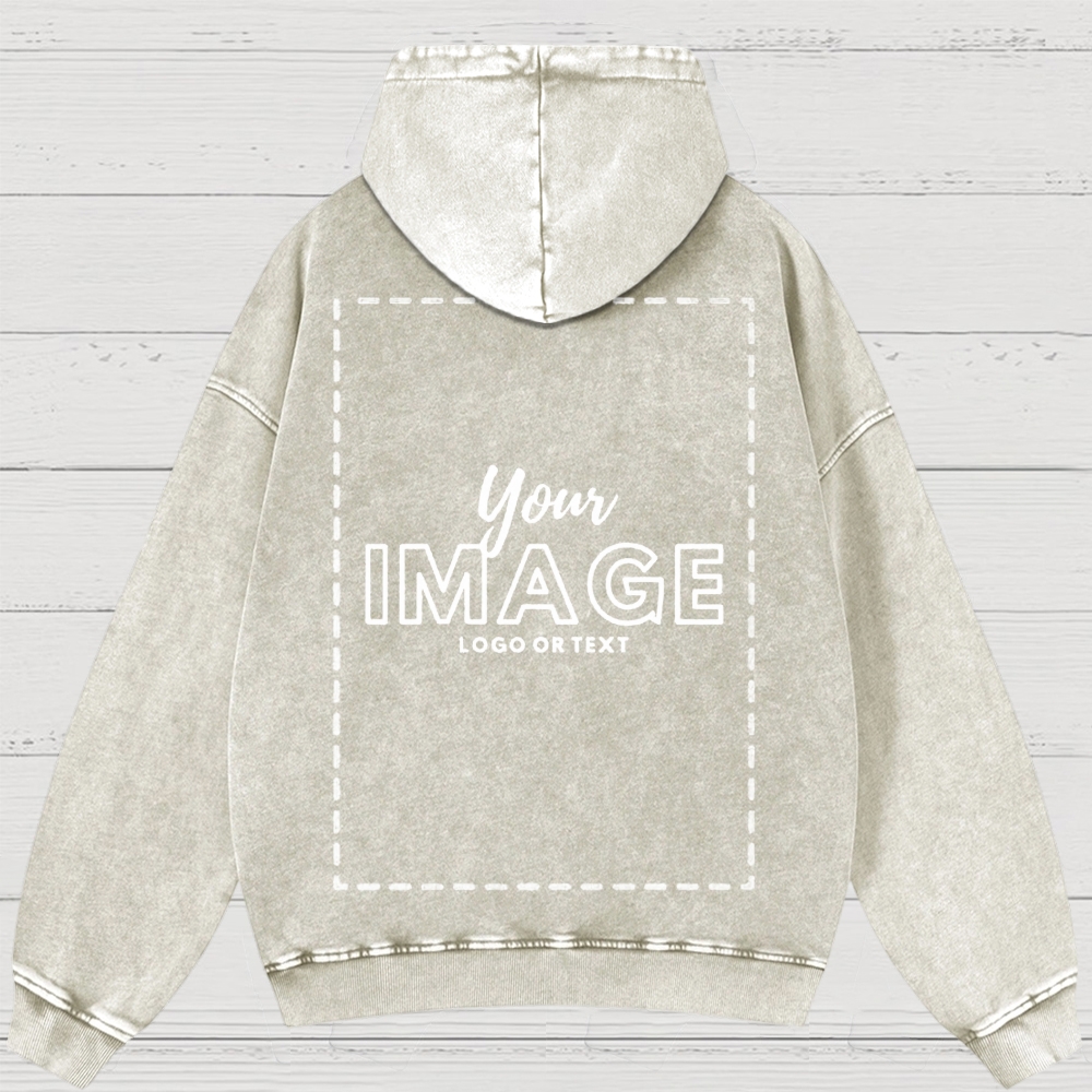 Custom Print Washed Hoodies