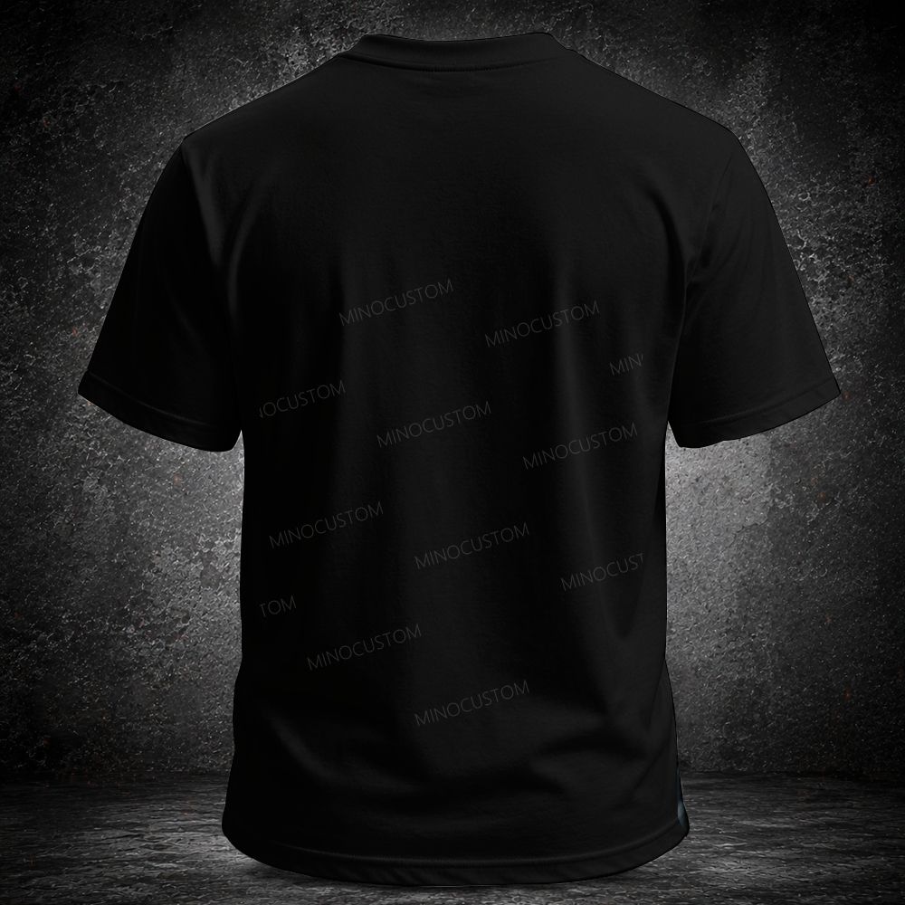 Men's  Vintage attered Burlap Hood Cracked Blood Skull Mask Short Sleeve T-shirt