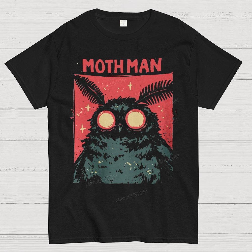 Mothman Vintage Cryptid Graphic Cotton T-Shirt