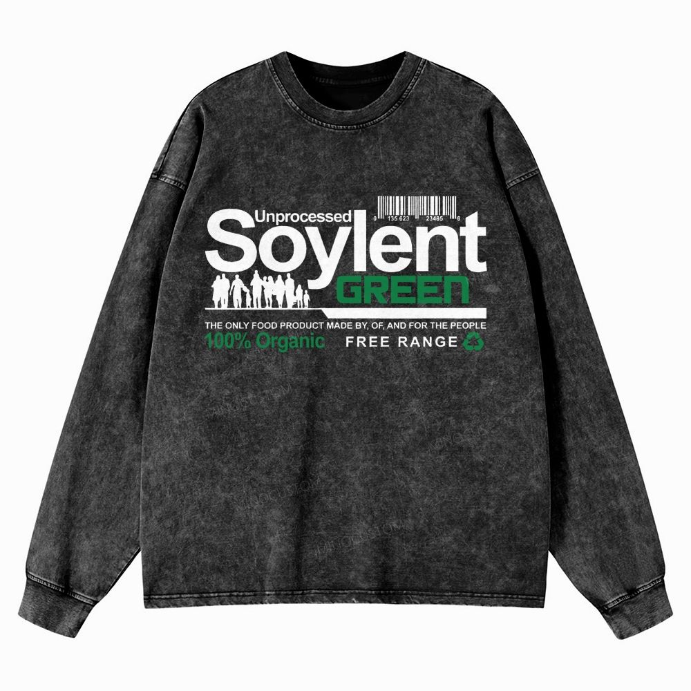 Unprocessed Soylent Green Washed Long-Sleeved T-Shirt