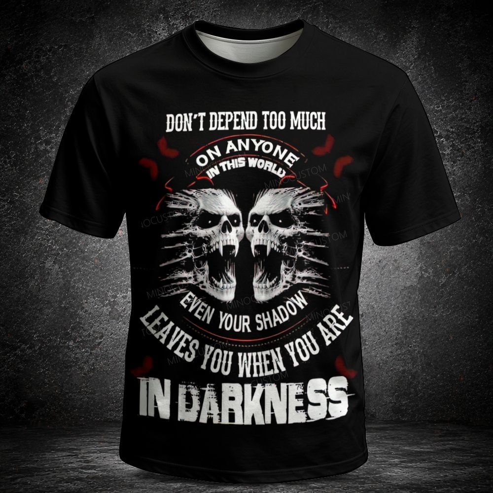 Men's  Vintage Vintage Twin Vampire Skull Short Sleeve T-shirt