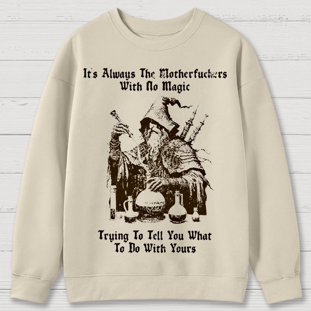 Rebellious Magic Quote Cotton Sweatshirts 