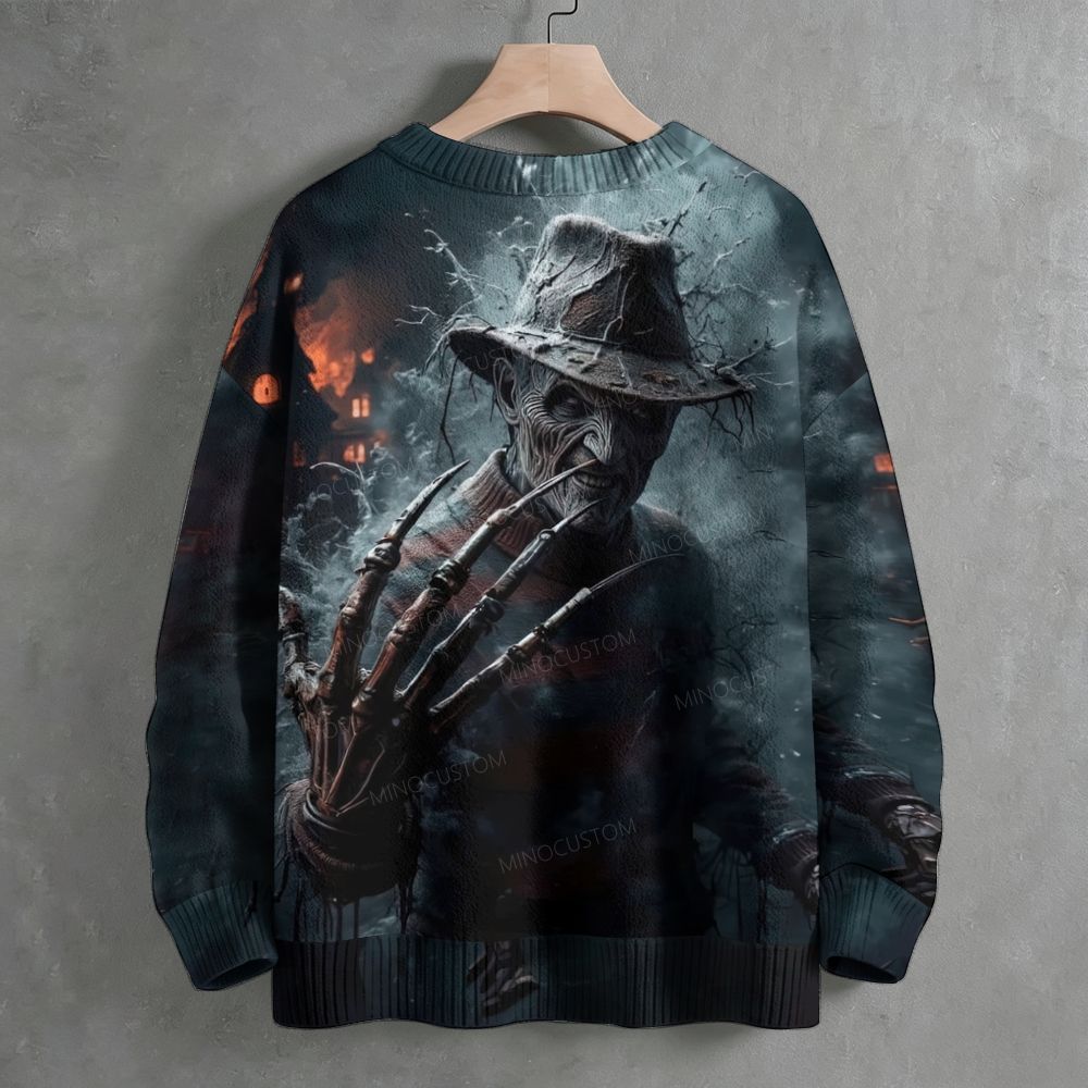 Nightmare Clawed Monster Horror Crew Neck Sweater