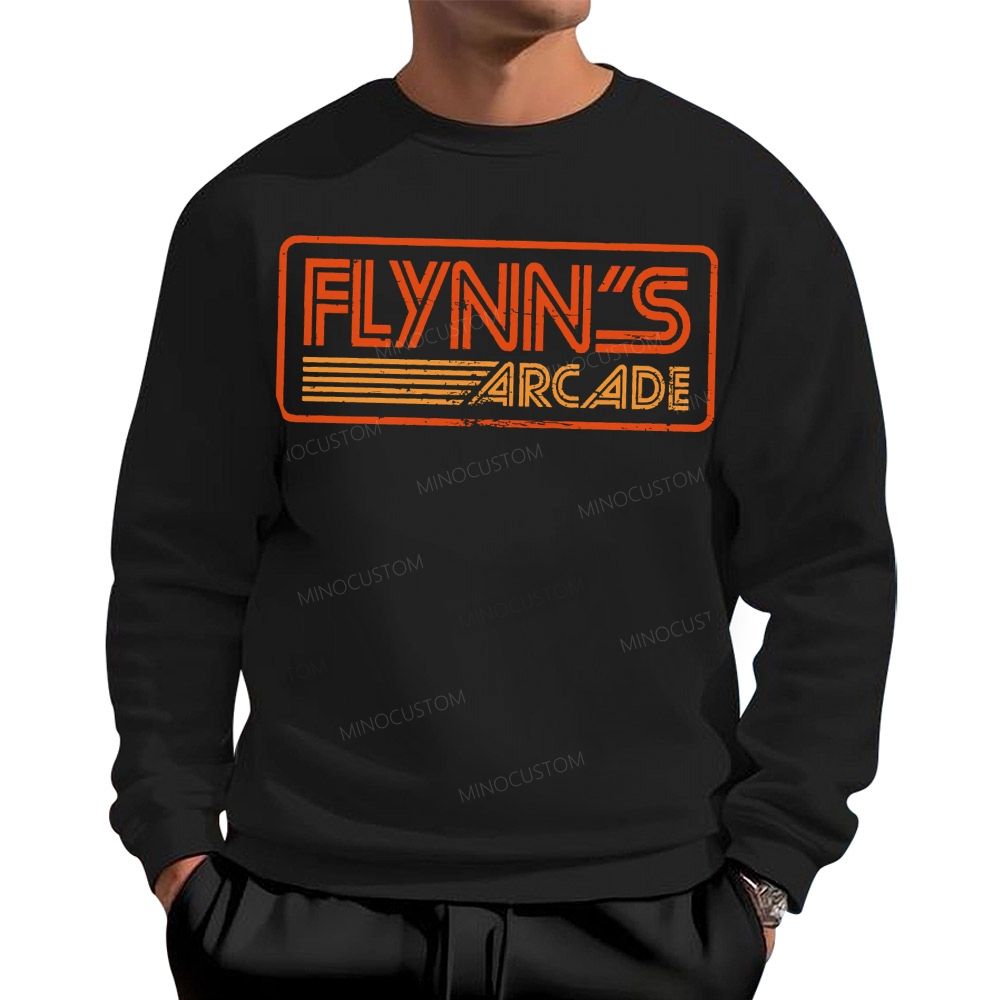 Vintage Retro Arcade Sign Print Cotton Sweatshirts