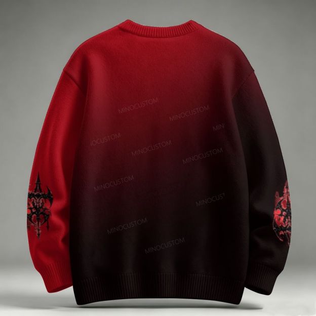 Men's Halloween Retro Dark Death Raglan Sweater