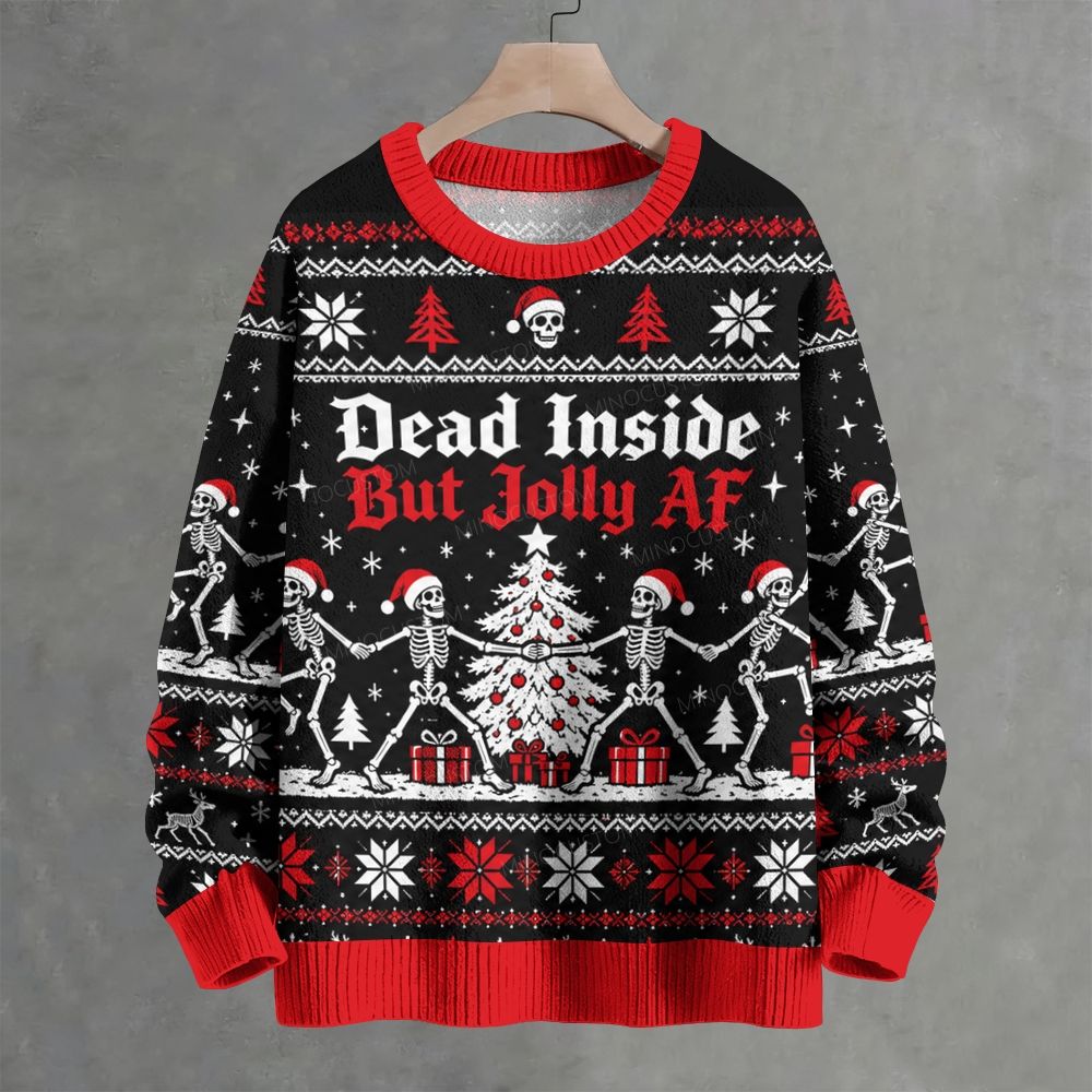 Christmas Skeleton Dance Crew Neck Sweater 