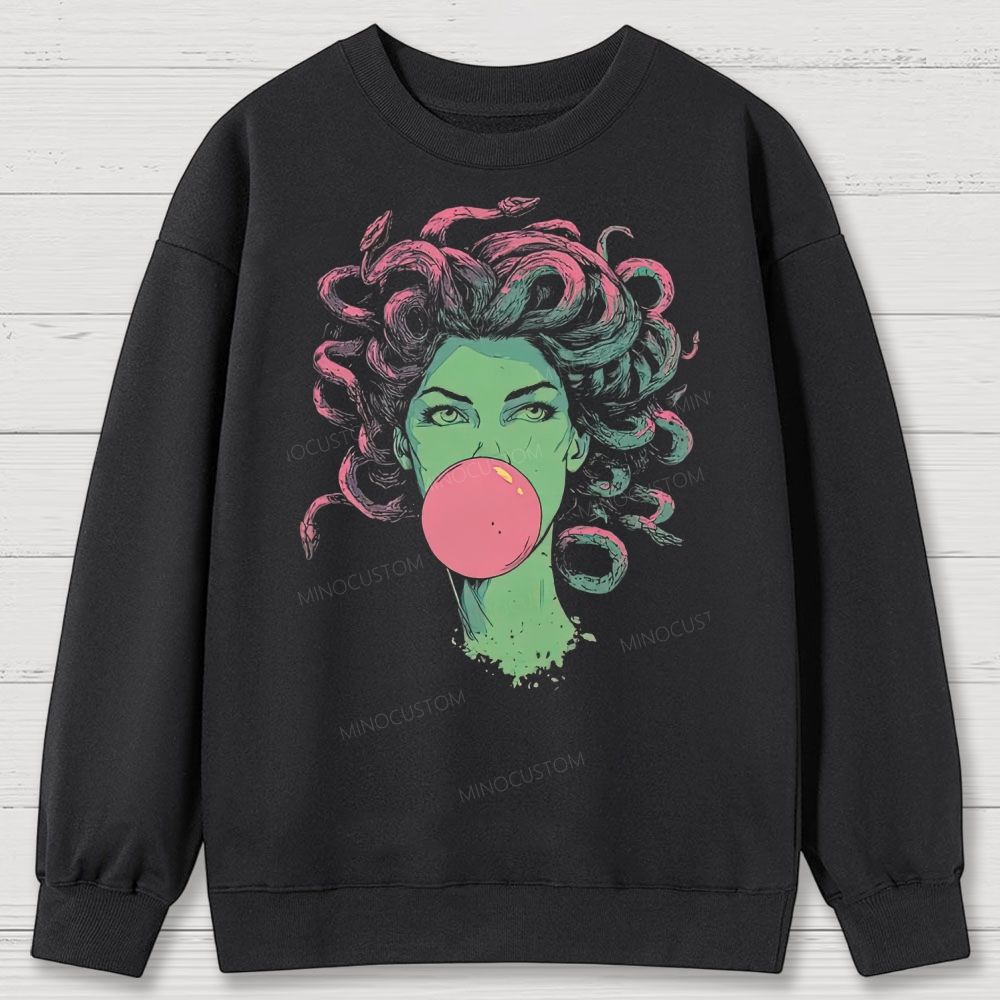 Medusa Bubble Gum Vintage Cotton Sweatshirts 