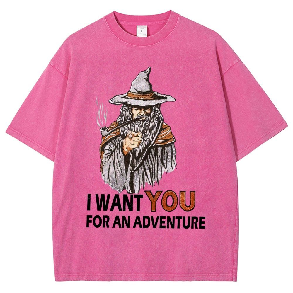 I WANT YOU FOR AN ADVENTURE Unisex Fit Washed T-Shirt