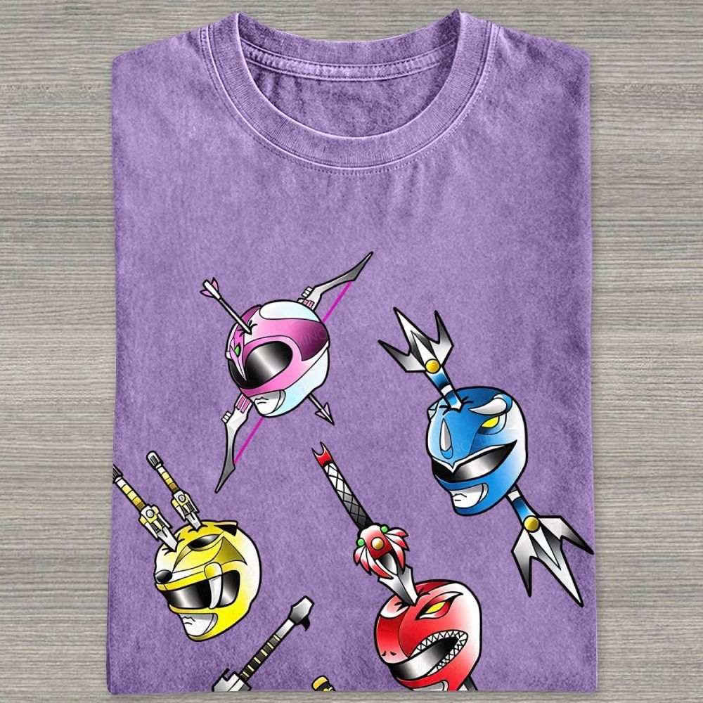 Vintage Fantasy Warrior Helmets With Spear Graphic Washed T-shirt