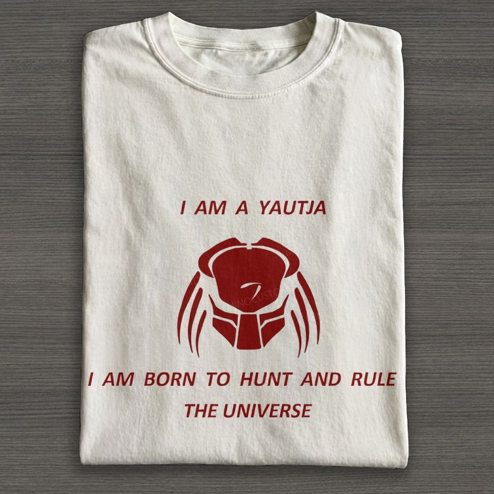 Alien Hunter Helmet Sci-Fi Quote Cotton T-shirt