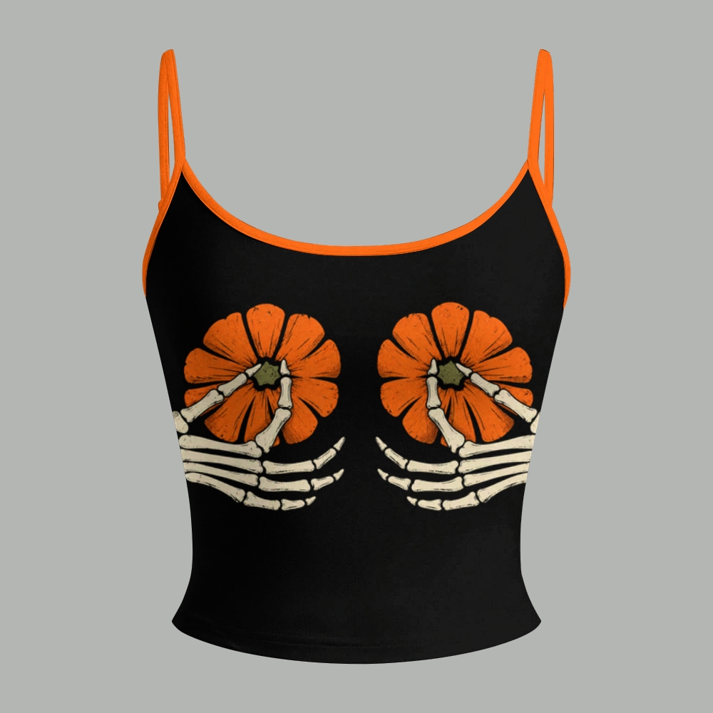 Halloween Skeleton Pumpkin Spooky Top & Elasticated Trousers Two-Piece Set