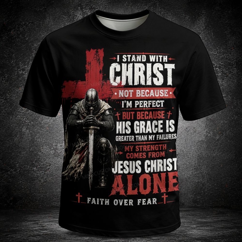 Men's  Vintage I STAND WITH CHRIST Short Sleeve T-shirt