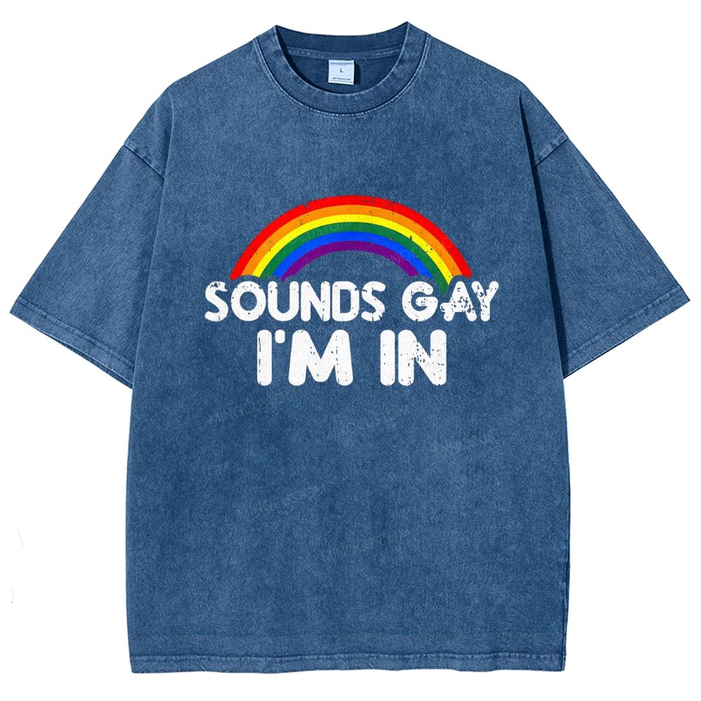 Sounds Gay I'm In Washed T-shirt