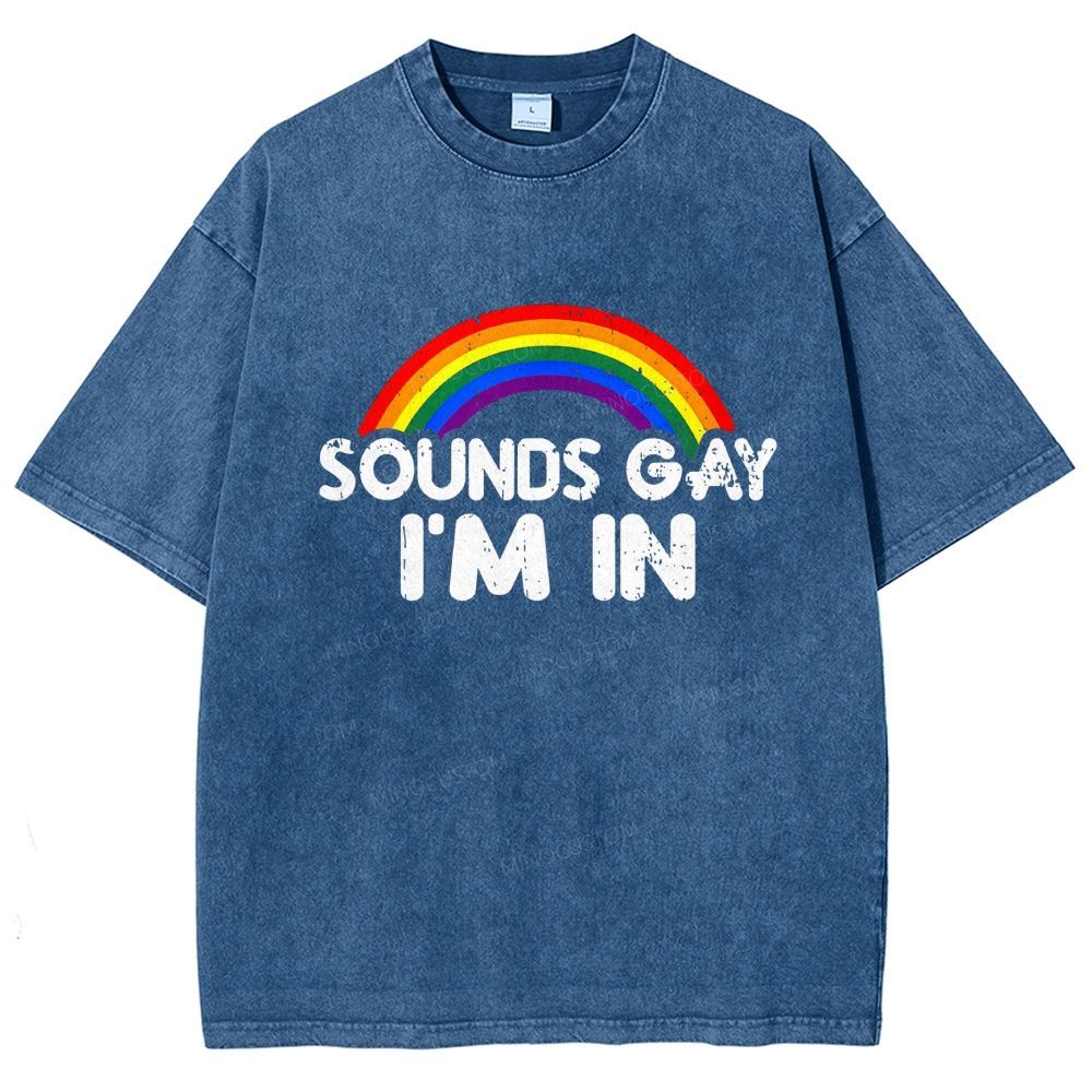 Sounds Gay I'm In Washed T-shirt