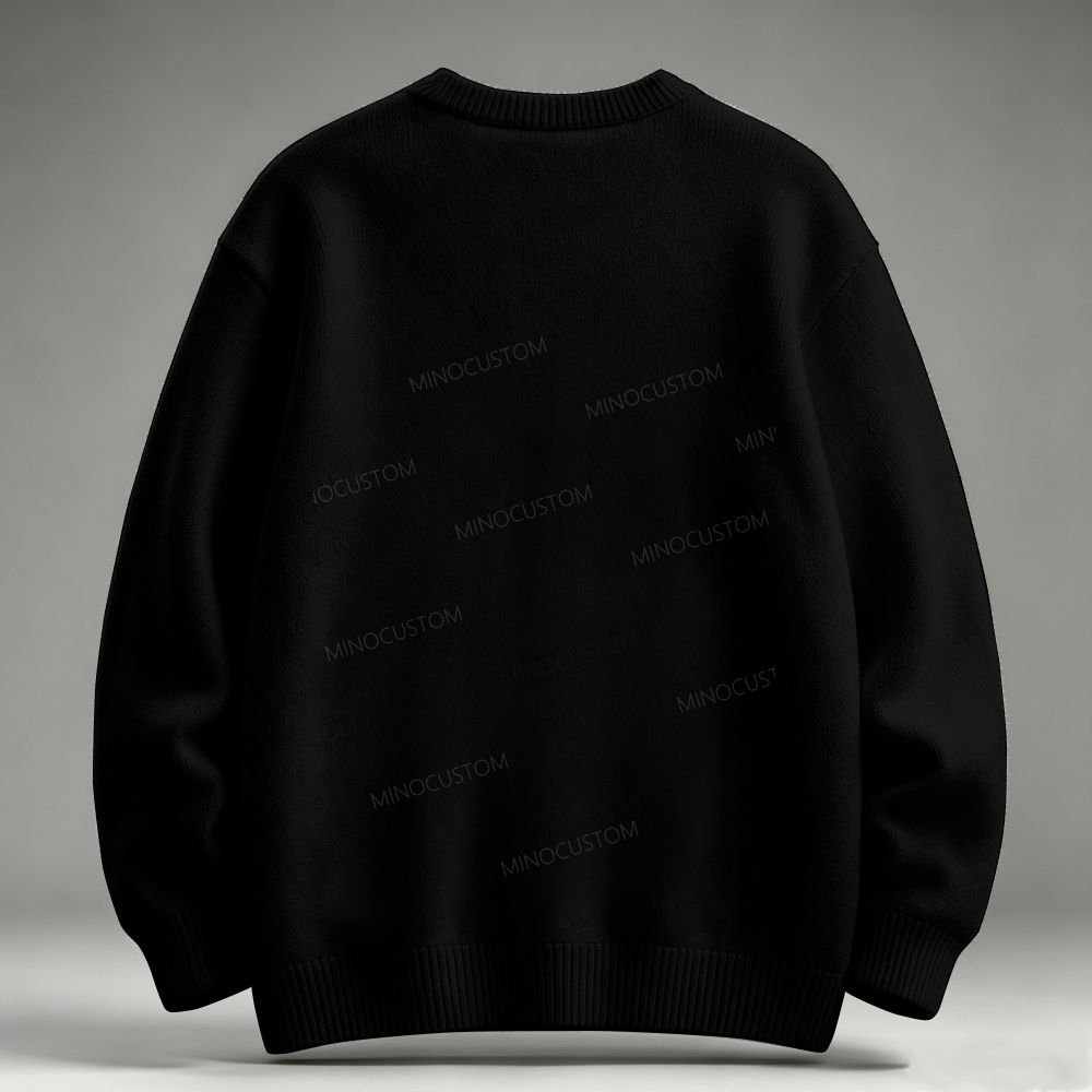 Men's Butterfly Skull Graphic Raglan Sweater