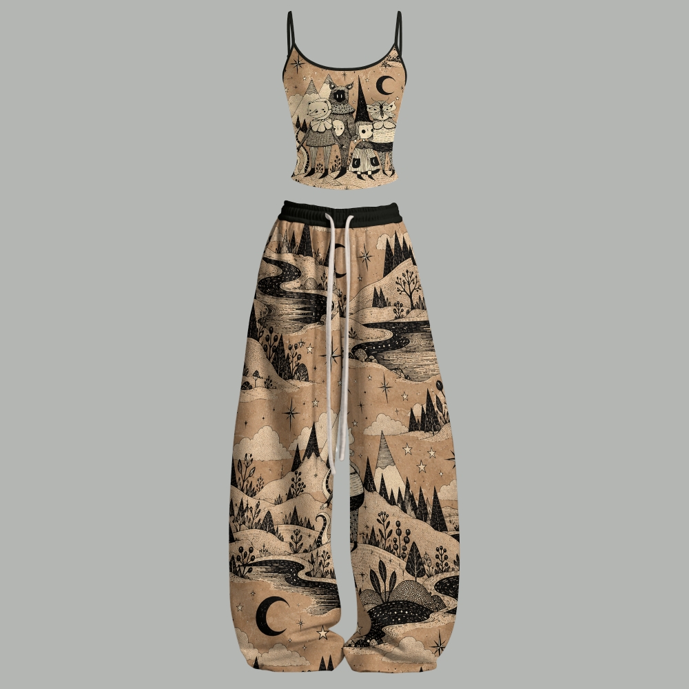 Top & Elasticated Trousers Two-Piece Set