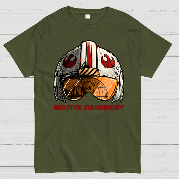 Red Five Standing By Geek T-Shirt
