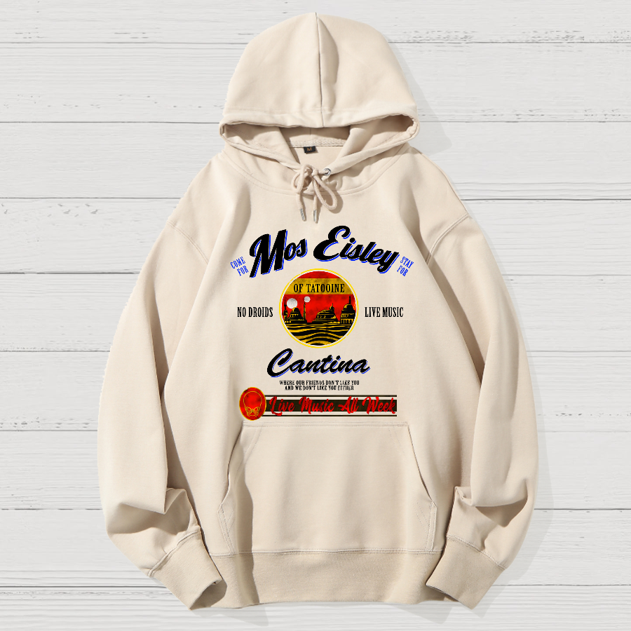 Mos Eisley Cantina Tatooine Graphic Star Battles Print Geek Cotton Hoodie