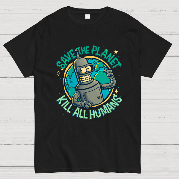 Save The Planet Kill All Humans Geek T-Shirt