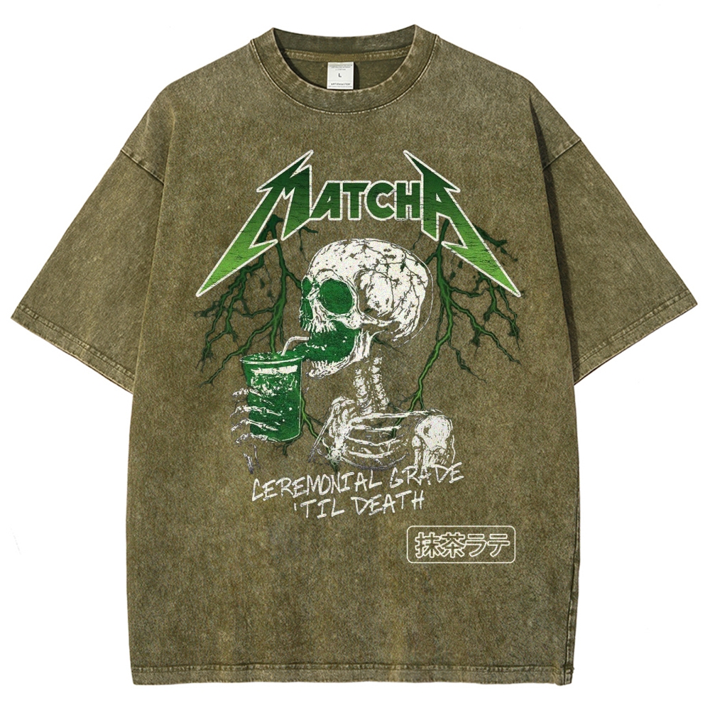 Fun Matcha Washed T-Shirt 