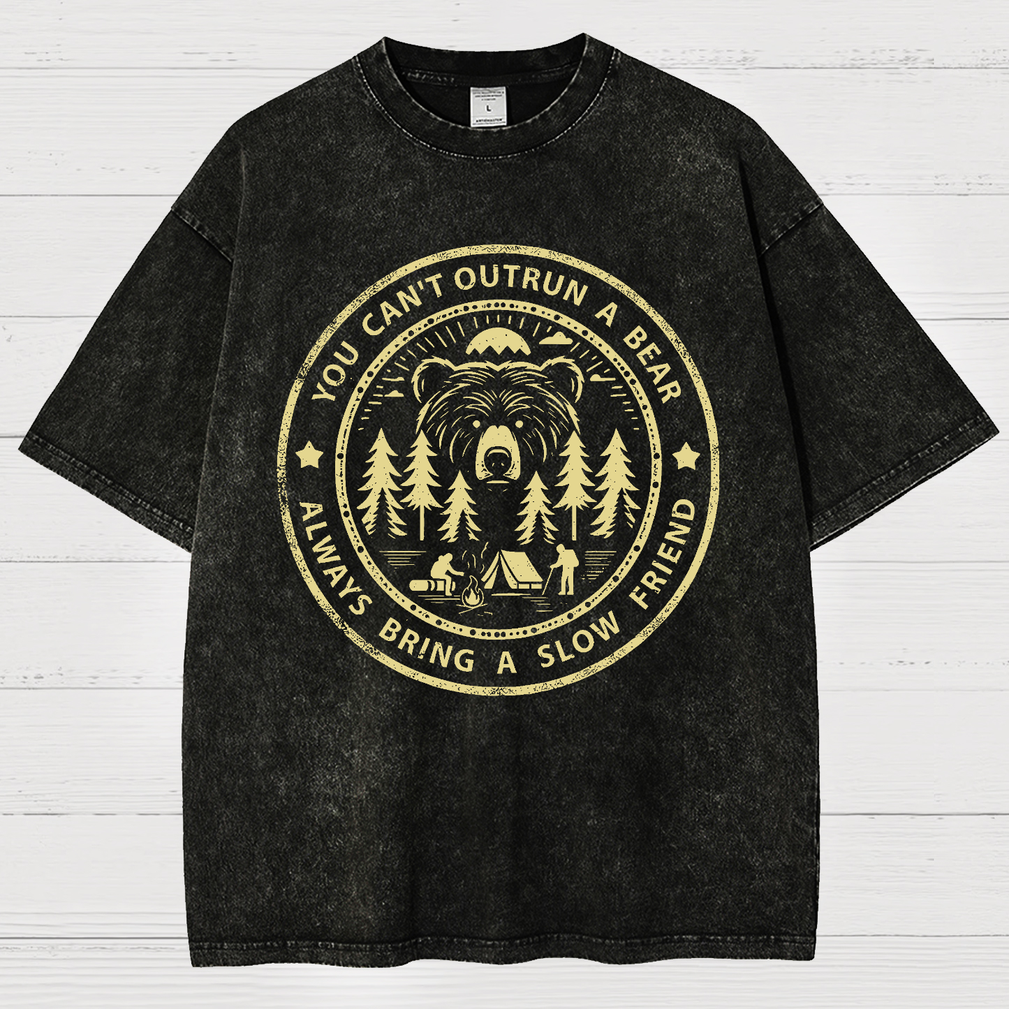You Can't Outrun A Bear Vintage Distressed T-shirt