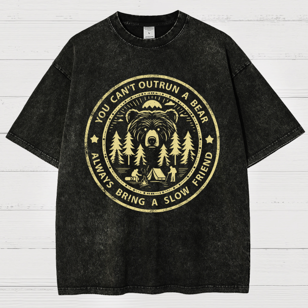You Can't Outrun A Bear Vintage Distressed T-shirt
