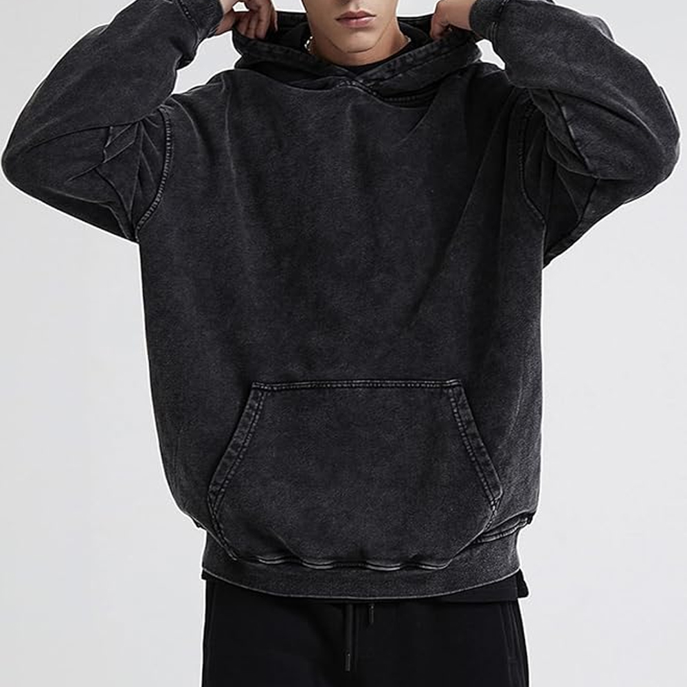 Solid Color Retro Washed Hoodies