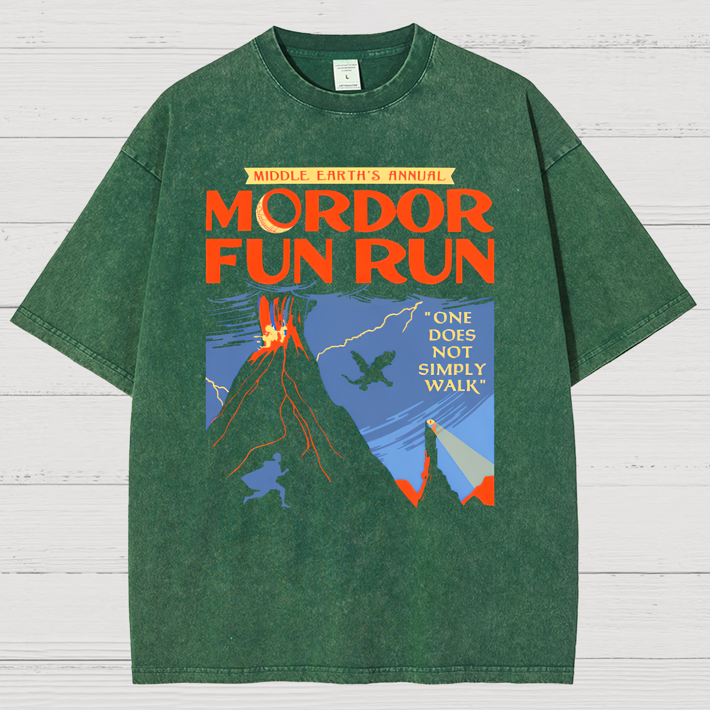 Middleearth's Annual Mordor Fun Run Sarcasm Vintage Distressed T-shirt