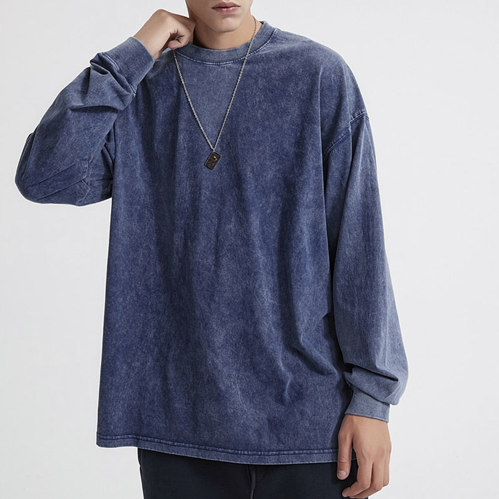 Vintage Classic Washed Long-Sleeved T-Shirt