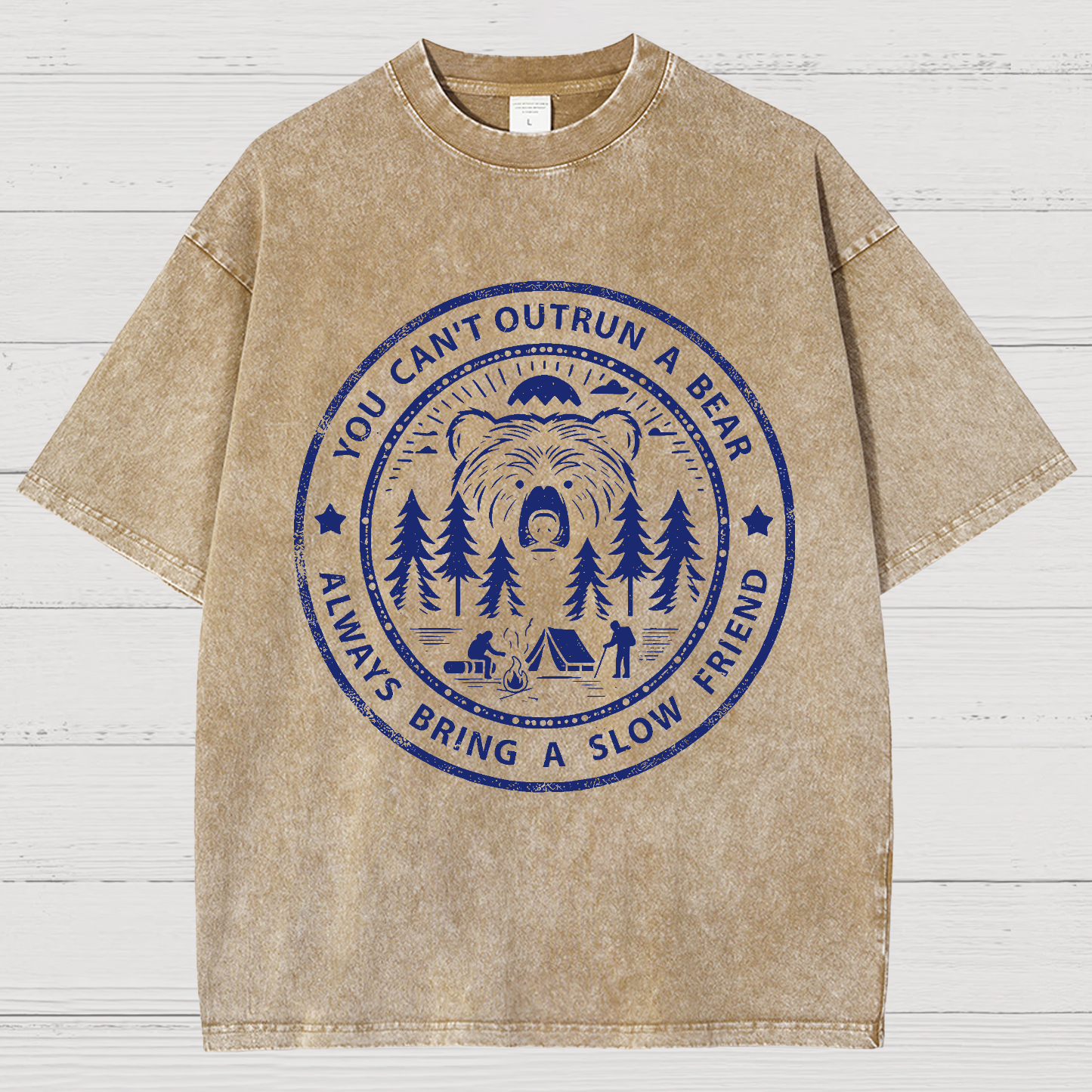 You Can't Outrun A Bear Vintage Distressed T-shirt