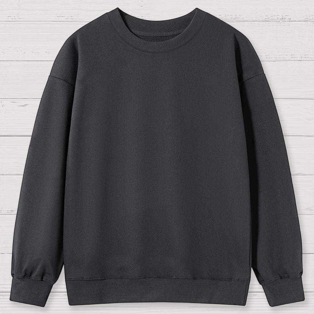 Solid Color Retro Cotton Sweatshirts