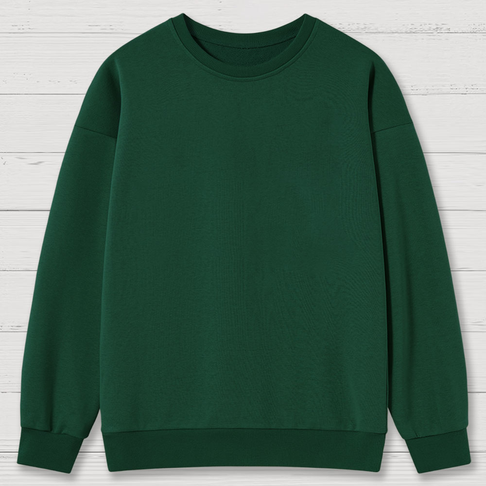Solid Color Retro Cotton Sweatshirts