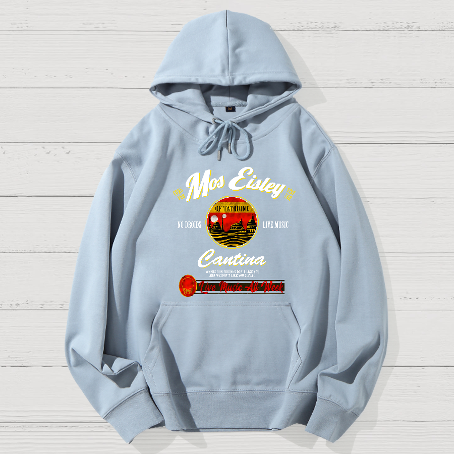 Mos Eisley Cantina Tatooine Graphic Star Battles Print Geek Cotton Hoodie