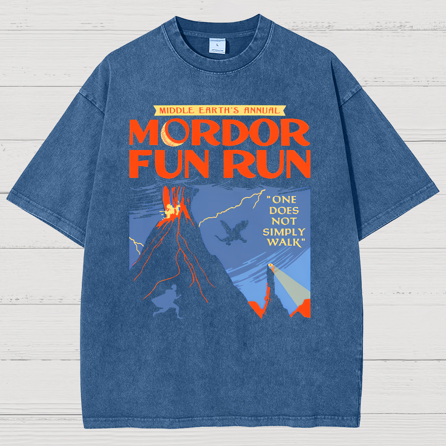 Middleearth's Annual Mordor Fun Run Sarcasm Vintage Distressed T-shirt