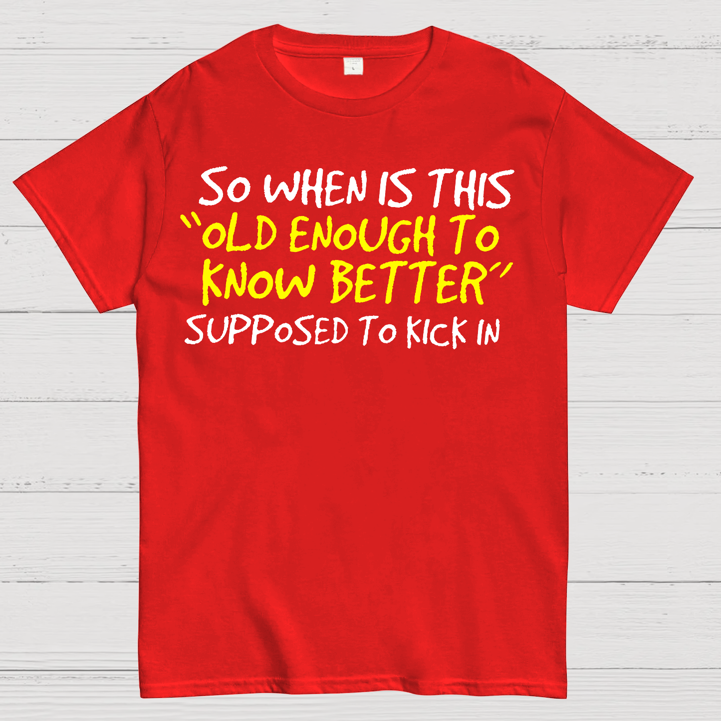 So When Is This Old Enough To Know Better Supposed To Kick In Geek T-Shirt