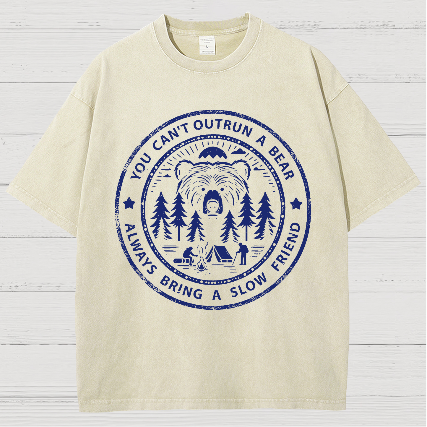 You Can't Outrun A Bear Vintage Distressed T-shirt