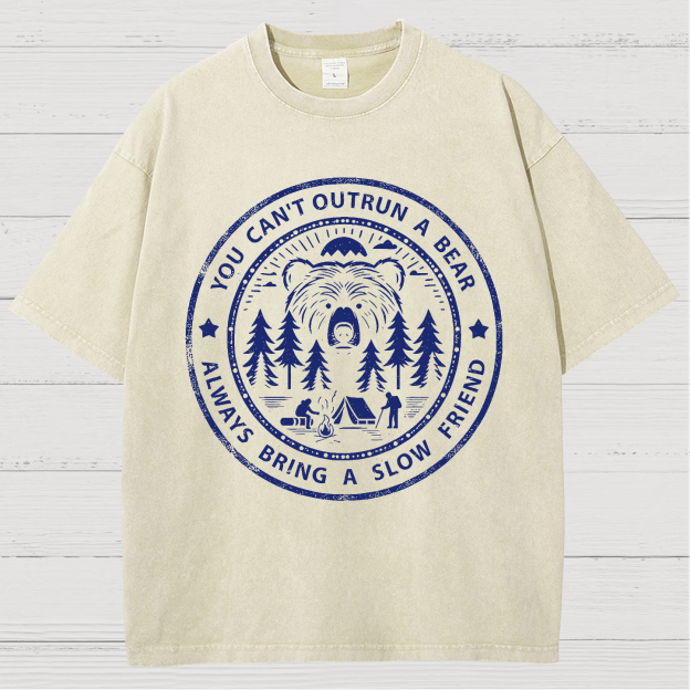 You Can't Outrun A Bear Vintage Distressed T-shirt