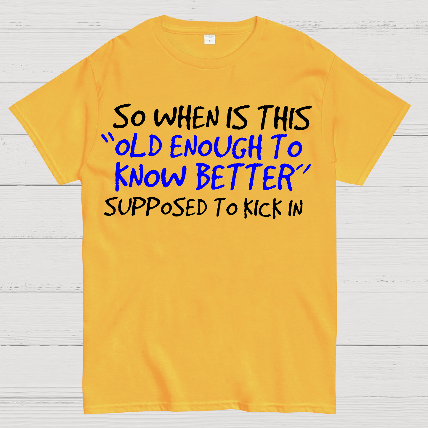 So When Is This Old Enough To Know Better Supposed To Kick In Geek T-Shirt