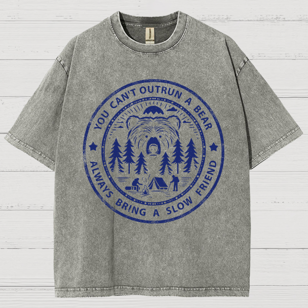 You Can't Outrun A Bear Vintage Distressed T-shirt
