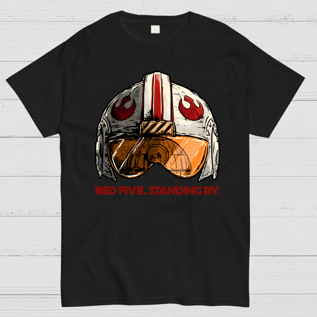 Red Five Standing By Geek T-Shirt
