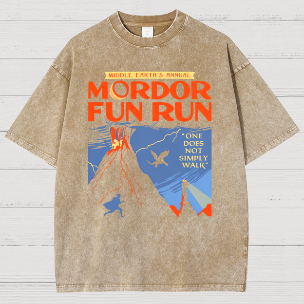 Middleearth's Annual Mordor Fun Run Sarcasm Vintage Distressed T-shirt