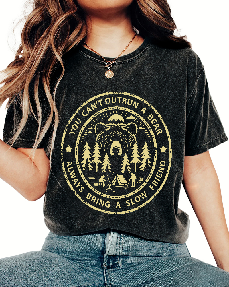You Can't Outrun A Bear Vintage Distressed T-shirt