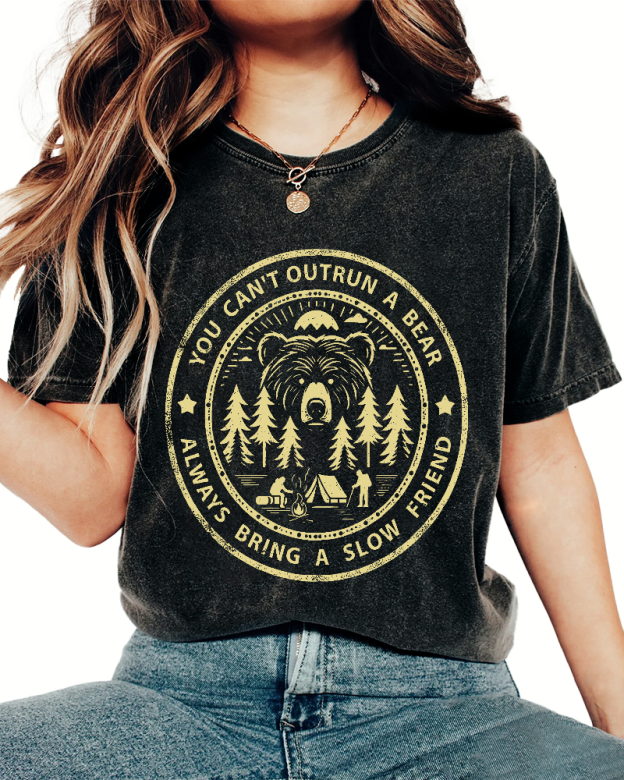You Can't Outrun A Bear Vintage Distressed T-shirt