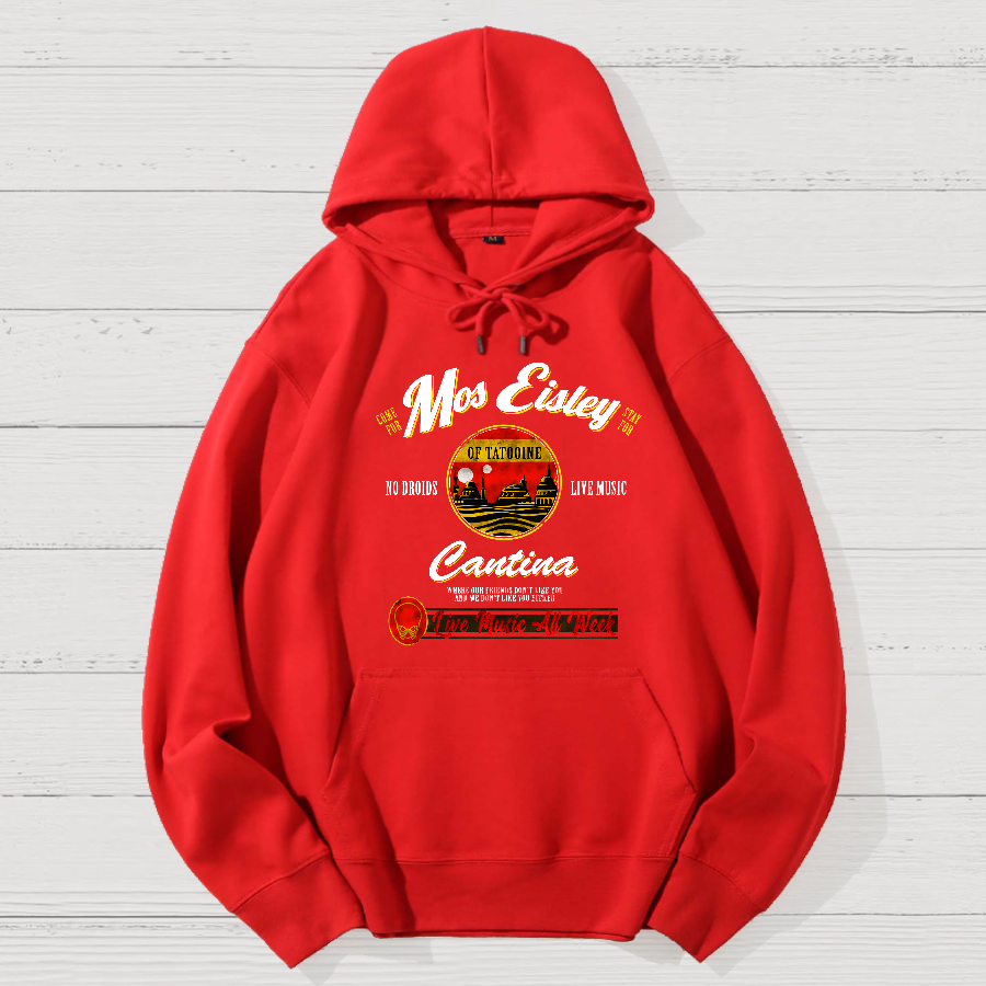 Mos Eisley Cantina Tatooine Graphic Star Battles Print Geek Cotton Hoodie