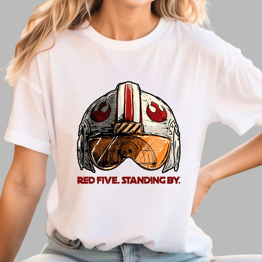 Red Five Standing By Geek T-Shirt