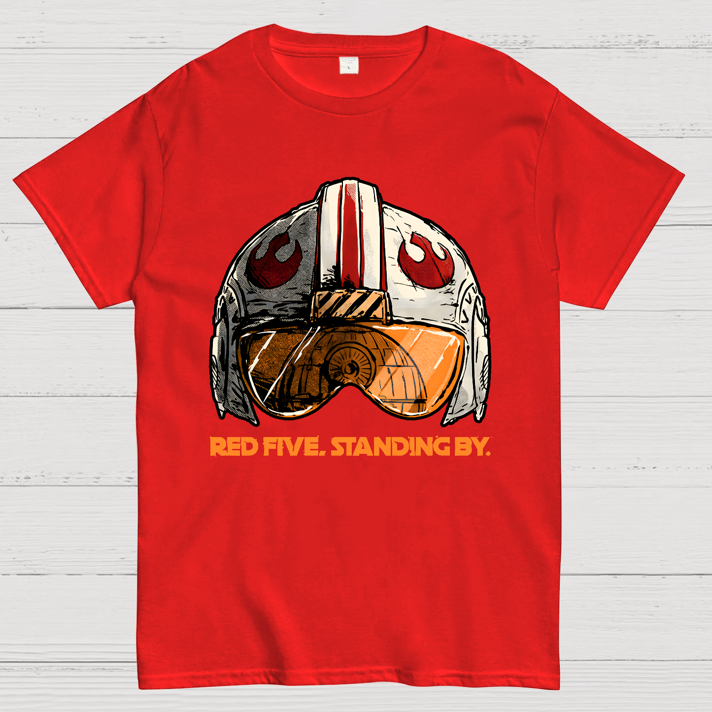 Red Five Standing By Geek T-Shirt