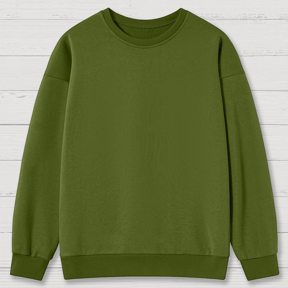 Solid Color Retro Cotton Sweatshirts