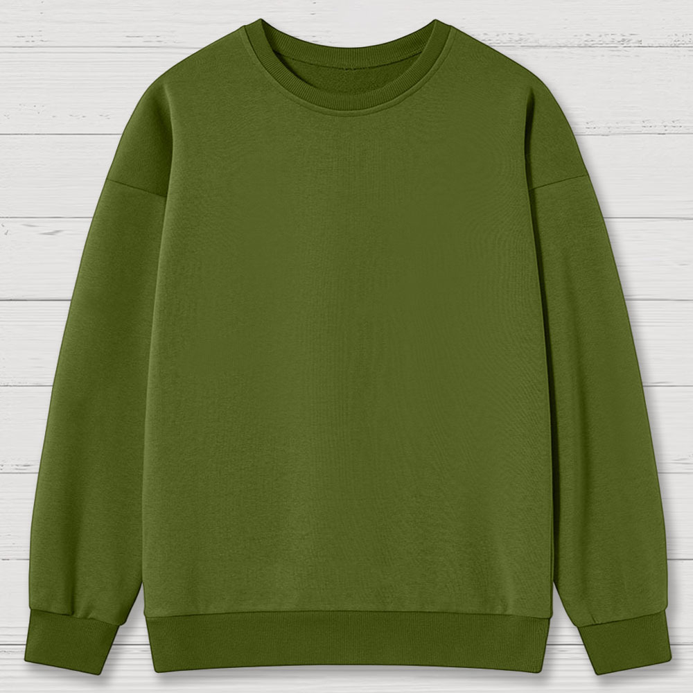 Solid Color Retro Cotton Sweatshirts