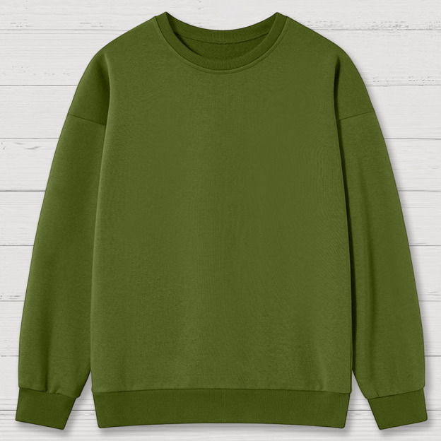 Solid Color Retro Cotton Sweatshirts