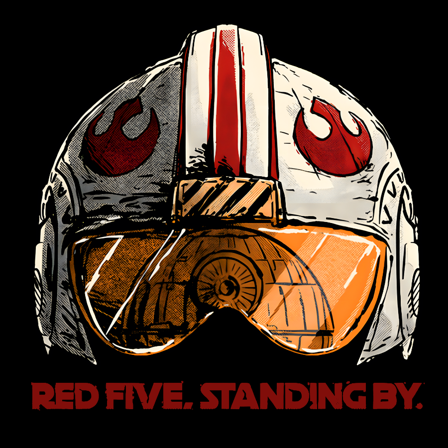 Red Five Standing By Geek T-Shirt